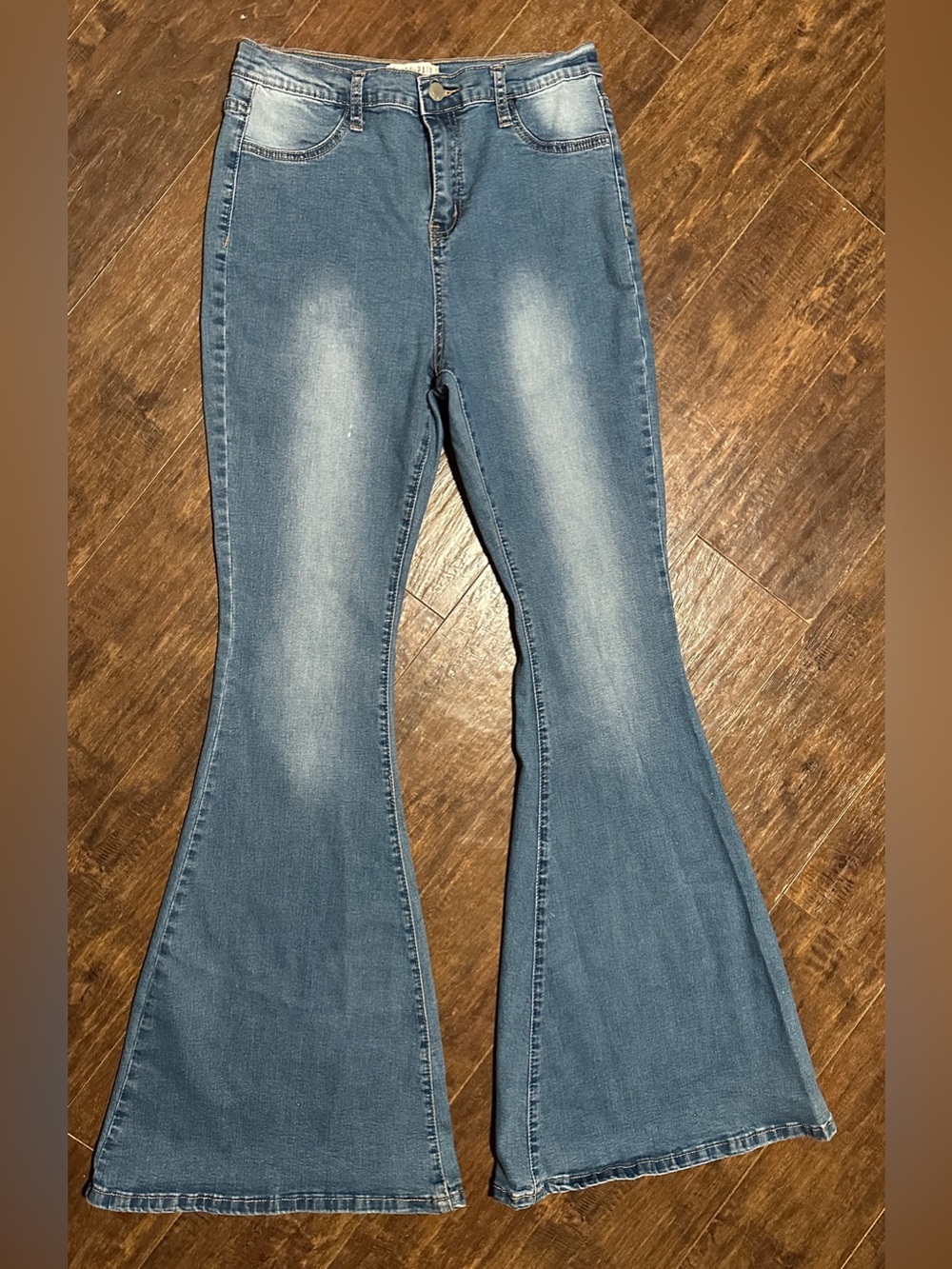 Blank Paige Boho Chic Super Flare Denim Blue Jeans Medium M
